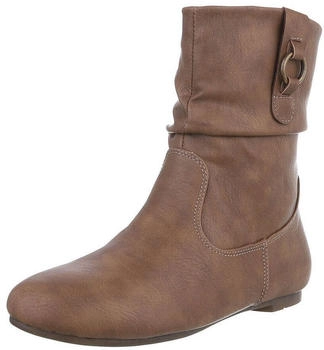 Ital Design Stiefeletten Reißverschluss 3856 hellbraun