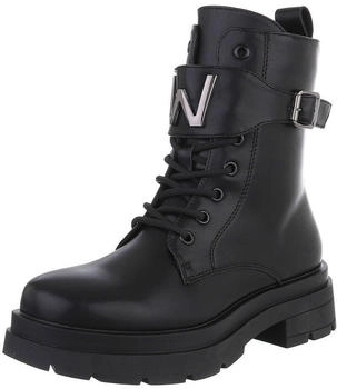 Ital Design Schnürschuhe Dekoschnallen Schnalle 7831 schwarz