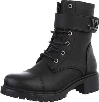 Ital Design Schnürschuhe Klettverschluss 9440 schwarz