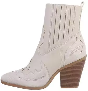 Ital Design Stiefeletten High-Heel DEN933- Kunstleder weiß