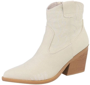 Ital Design Stiefeletten High-Heel Textil beige 5587-