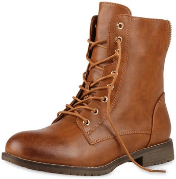 VAN HILL Damen Schnürstiefelette 'Evelyn' braun