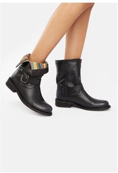 Felmini Stiefelette Echtleder Schnalle