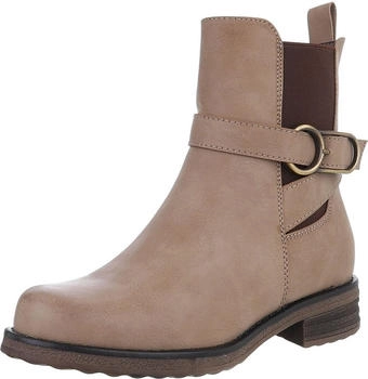 Ital Design Stiefeletten Dekoschnallen 6338 hellbraun