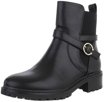 Ital Design Freizeit Stiefelette 88489436 Blockabsatz schwarz
