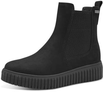 Jana Shoes Stiefeletten ohne Absatz wasserabweisend vegan schwarz