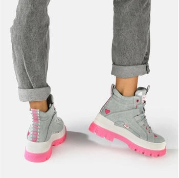 Buffalo ASPHA NC MID Schnürboots blau pink