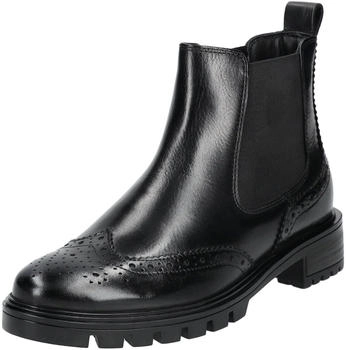 Ara Stiefelette Leder Textil schwarz