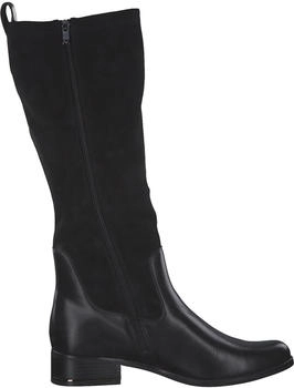 Caprice Hohe Stiefel Absatz runde Spitze Blockabsatz schwarz comb
