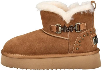 MUSTANG Stiefelette Veloursleder cognac Warmfutter