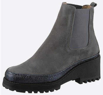 Heine Stiefelette grau-bleu-metallic