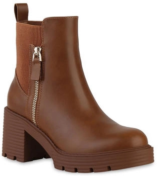 VAN HILL 840489 Stiefelette hellbraun