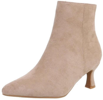 Ital Design Stiefeletten Reißverschluss 2072 hellbraun