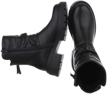 Ital Design Used Look Ankle Boots with Zipper schwarz
