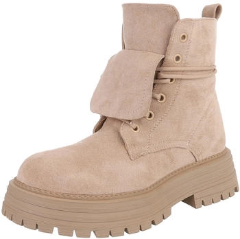 Ital Design Lace-up Shoes with Perforated Lacing beige