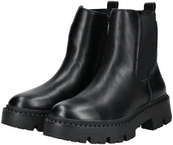 Tom Tailor Faux Leather/Textile Ankle Boot schwarz
