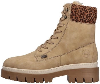 Rieker Ankle Boot Faux Leather Warm Lining hellbraun
