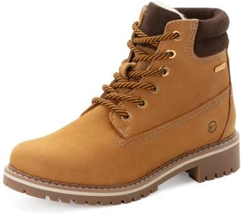 Tamaris Winter boots, block heel, lace-up ankle boots with DUO-TEX equipment camelfarben