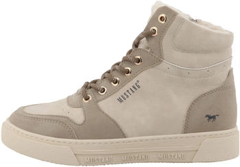 MUSTANG Faux Leather Lace-up Ankle Boot beige