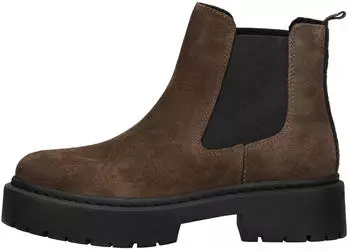 Steve Madden Suede/Textile Ankle Boot dunkelbraun
