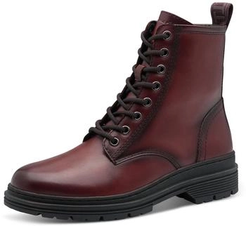 Tamaris Lace-up Ankle Boot bordeaux