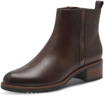 Marco Tozzi Leather/Textile Ankle Boot mocca