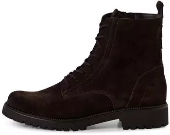 Tamaris Lace-up Ankle Boots mocca suede
