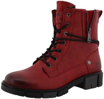 MUSTANG Ankle Boot with Colored Accent Sole rot