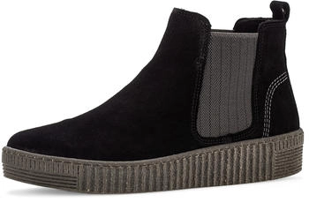 Gabor Chelseaboots Plateau Ankle Boot Slip-on Shoe with subtle contrast stitching schwarz
