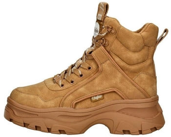Buffalo Faux Leather Lace-up Ankle Boot cognac