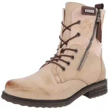 Ital Design Schnürstiefelette beige/braun