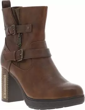 MUSTANG Ankle Boot Faux Leather/Textile High Heel Boot