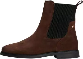 Tommy Hilfiger FLAG SUEDE LOW CHELSEA dunkelbraun