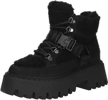 Buffalo Aspen Com Mid Warm Platform Ankle Boots schwarz