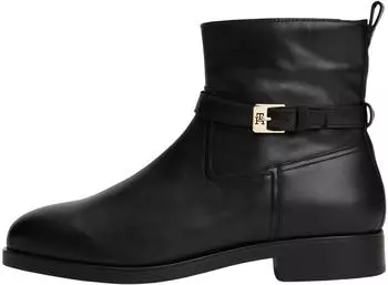 Tommy Hilfiger TH BUCKLE RIDING LEATHER BOOTIE schwarz