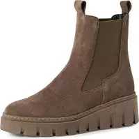Tamaris 1-25489-45/341, Tamaris Chelsea Boots - Gr. 42 - Taupe - Leder & Textil Damen