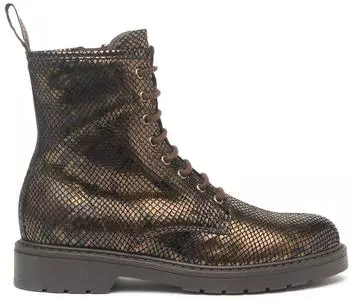 Nero Giardini Leather Lace-up Ankle Boot dunkelbraun