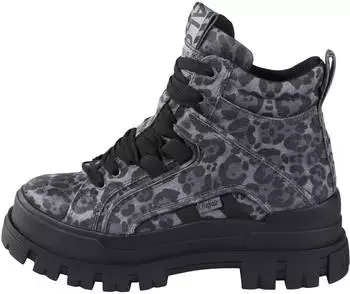 Buffalo Aspha Nc Mid -Vegan Suede schwarz/grau leo
