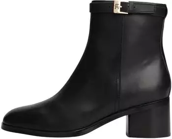 Tommy Hilfiger TH BUCKLE RIDING MID HEEL BOOTIE schwarz