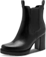 MARCO TOZZI Damen Chelsea Boots mit Blockabsatz Elegant, Schwarz (Black), 37 EU -