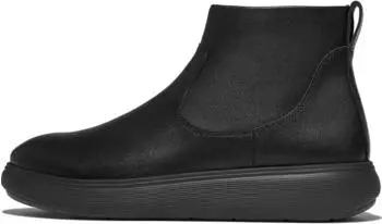 FitWear Iq-comff Leather Zip Ankle Boots schwarz