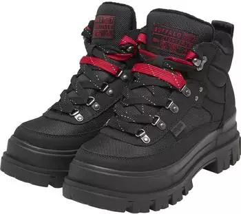 Buffalo ASPHA COM HIKE MID - VEGAN NUBUCK/ NYLON schwarz