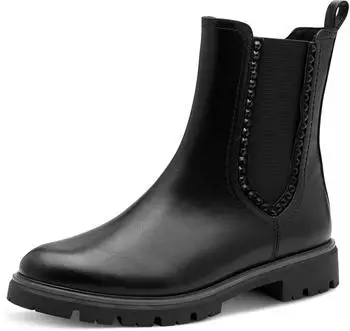 Marco Tozzi Chelsea boots decorated with rhinestones schwarz