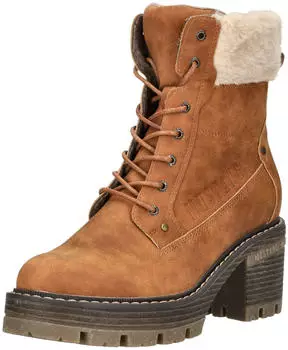 MUSTANG High-Heel Ankle Boot cognac