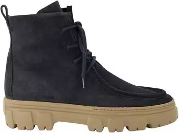 Paul Green Stiefelette Nubukleder Schnürstiefelette blau
