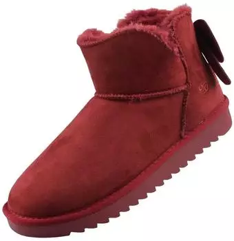 Dockers by Gerli Faux Leather Ankle Boot dunkelrot