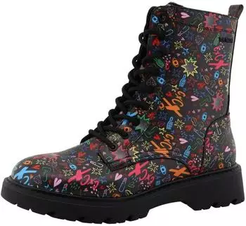 Tom Tailor Lace-up Boots black multi