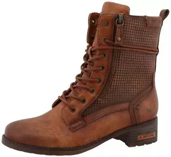 MUSTANG Ankle Boots with Houndstooth Pattern (15M0062001) braun