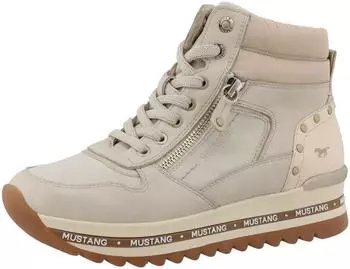 MUSTANG Urbana Winter Boots Platform Sneaker wei&szlig;/&eacute;cru/hellgrau