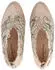 Laura Vita ELOISEO 37 Women's Leather Ankle Boot with Floral Embroidered Toe beige/rosa